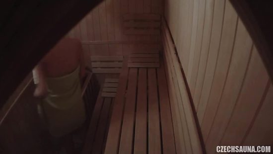 Hot babes stuck in sauna nude