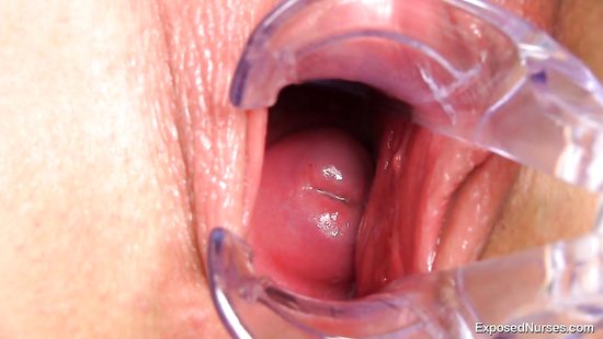 Super horny brunette toying her shaved cunt