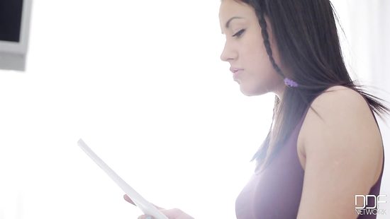 Hot brunette fucked ruthlessly in the ass