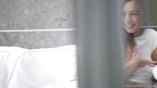 Hot blonde sucking boyfriend's hard cock