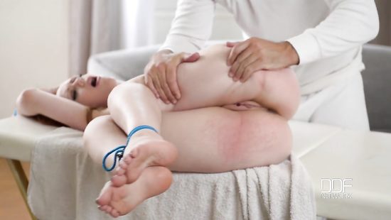 Horny redhead restrained and nailed roughly