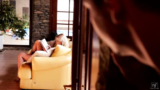 Slutty duo having coitus on the couch