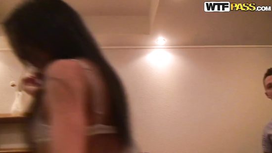 Alluring brunettes screwed by the same dude