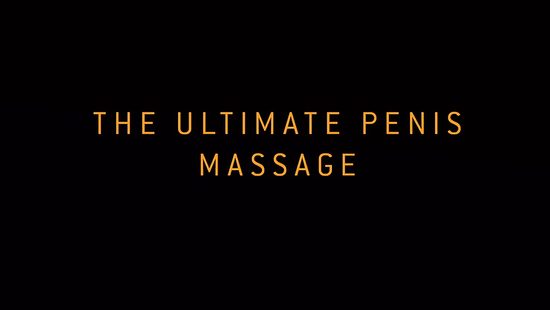 Nude dame massaging client's hard penis