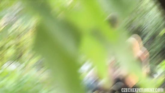 Blonde easily seduced and fucked in the woods