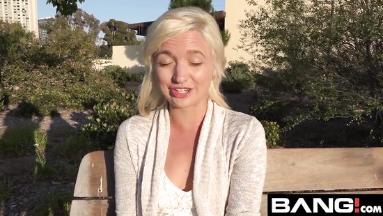 Blonde deepthroating monster dong