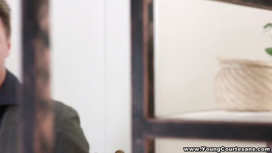 Super horny blonde swallowing cum after hardcore fuck