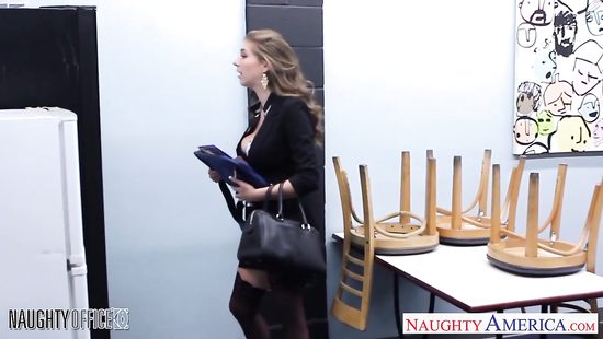 Classy maiden rammed on a table