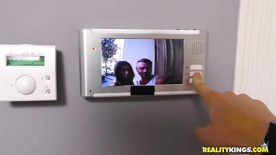 Hot babe strips to ride hard cock