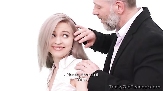 Hot blonde reluctantly agrees to hardcore fucking