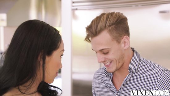 Brunettes sharing big cock