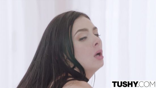 Dudes teaming up against horny brunette