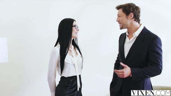 Brunette with hairy twat bonked roughly