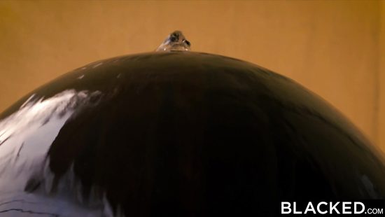 BBC looks like a bulky chocolate bar in whore's mouth