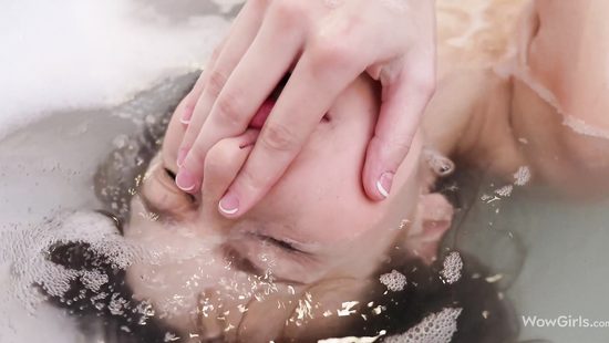 Super horny blonde masturbating in the shower