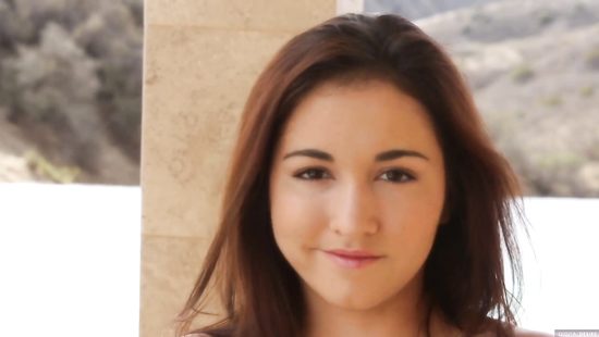 Hot teen seductively rubbing one out