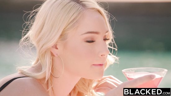 Naughty blonde stomaching her first BBC