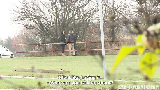 Hottie fucked in the woods by a stranger