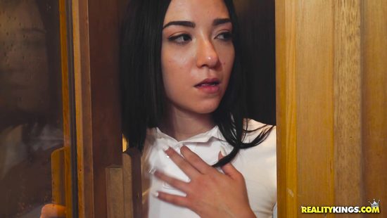 Sauna attendant joins in a steamy lesbian threesome