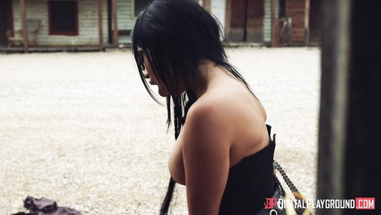 Saucy brunette ruthlessly fucked in the medieval