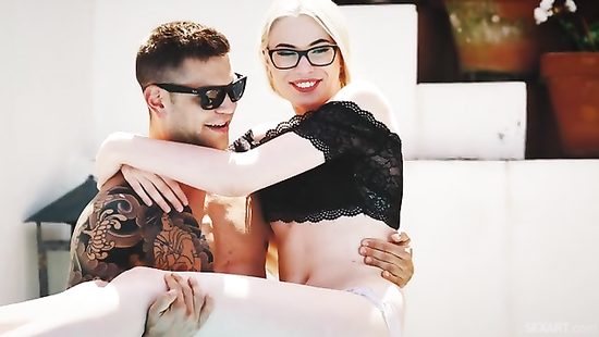 Naughty dame nailed ferociously on the couch