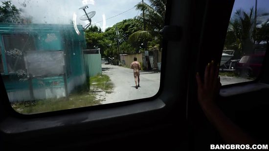 Horny Megan Rain doing it in a stranger's van