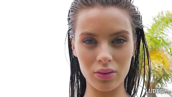 Lana Rhoades shamelessly hammered outdoors