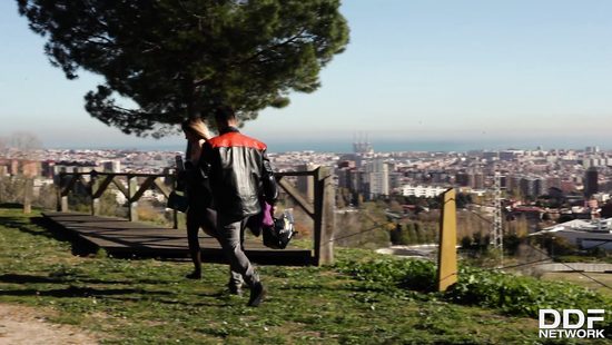 Couple having sex on sunset