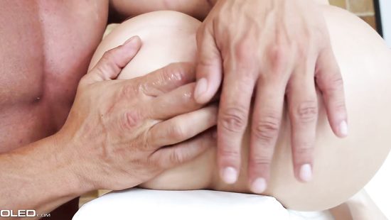 Slutty whore fucked in the throat and ass