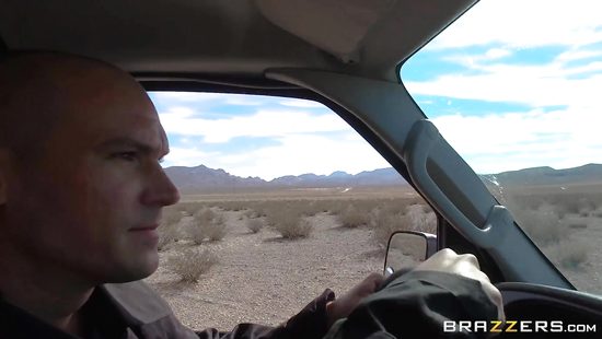 Hot mechanic girl nailed outdoors