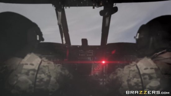 Soldier with an eye patch smashing hot military dame