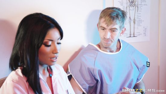 Brunette fucked in the ass with gigantic shaft