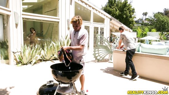 Sexy brunette hammered in the shower