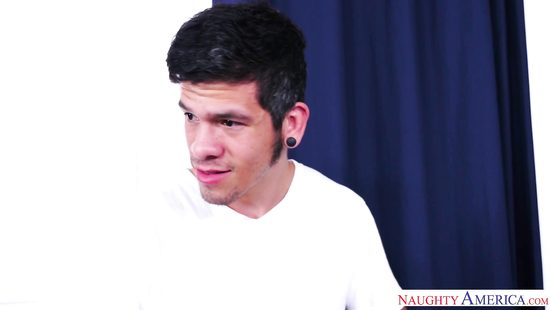 Dude with a Maserati logo tattoo smashing hot blonde