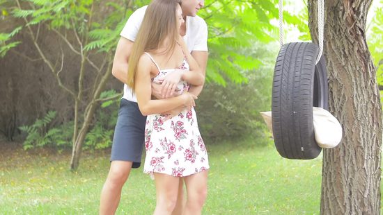Romantic lovers in a tantalizing sex picnic