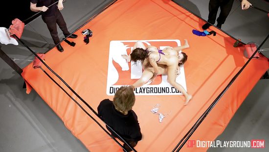 Horny lesbian wrestling