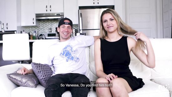 Blonde is super attracted to dude's cock