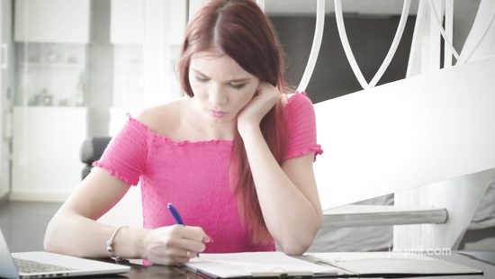 Hubby interrupting hot wife, fucks her good