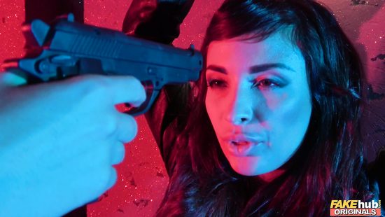 Alluring lesbians doing it at gunpoint