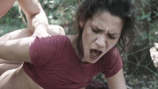 Mature couple fuck nastily in the woods