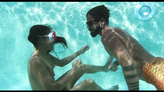 Bang-up cutie gets pounded on the poolside