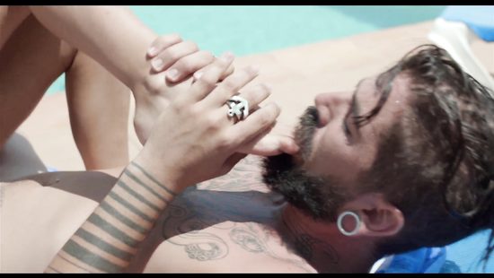 Bang-up cutie gets pounded on the poolside