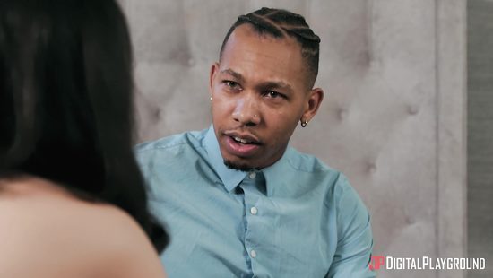 Black man impales horny brunette