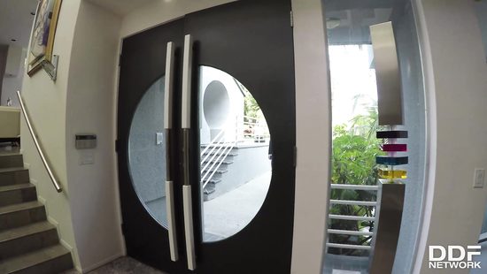 Juicy blonde banged on couch