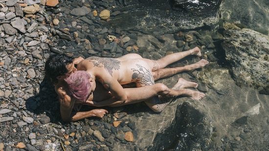 Short-haired girl banged outdoors