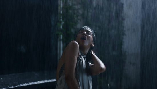 Horny couple fucking in rain