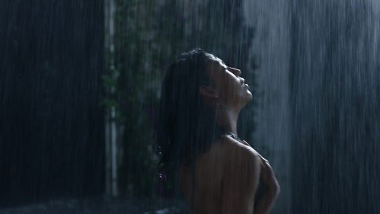 Horny couple fucking in rain