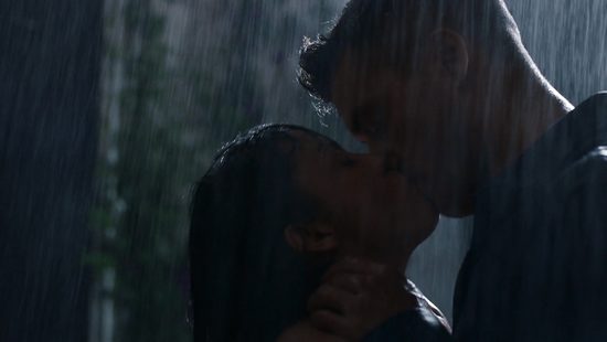 Horny couple fucking in rain