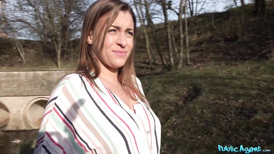 Busty babe fucked in woods