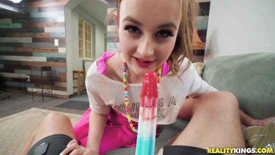 Juicy girl banged on couch